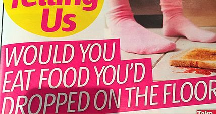 Take A Break readers discussing picking food off the floor and eating it is sensational