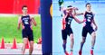 Alistair Brownlee saves brother Jonny from collapsing near finish line and helps him complete race