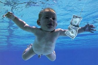 Baby from the Nevermind cover recreates his iconic pose for 25th anniversary