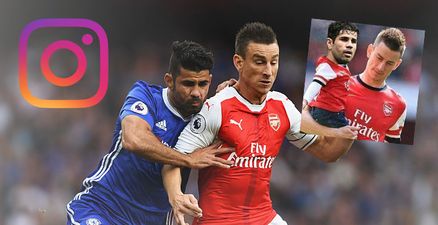 Laurent Koscielny really seemed to enjoy Arsenal supporters’ Diego Costa piss-takery