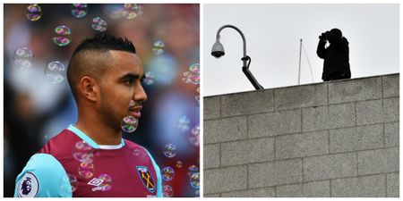 One fan took binoculars to West Ham v Middlesbrough at the London Stadium