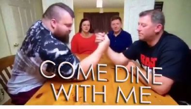 Someone tried to arm wrestle 28-stone strongman Eddie Hall on Come Dine With Me