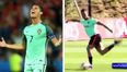 Cristiano Ronaldo scored a sensational Rabona goal in Portugal training