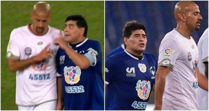 Here’s what Diego Maradona said to Juan Veron during their charity match bust-up