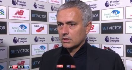 Jose Mourinho had a slight dig at Liverpool in his post-match interview