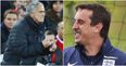 Gary Neville shares “scary for all football” pic of Jose Mourinho’s less than hostile Anfield welcome