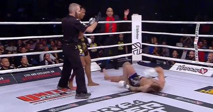 This shockingly late referee stoppage from Glory is a little difficult to watch