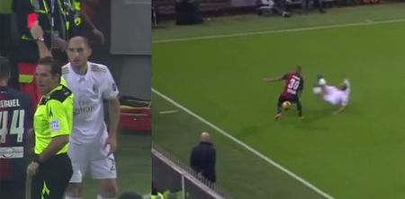 Watch this former Liverpool defender’s attempt to win the worst tackle of the season award