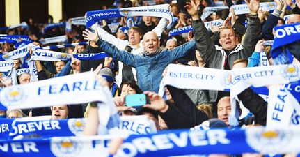 Leicester City fans’ banner for trip to Spurs goes down a treat with Arsenal fans