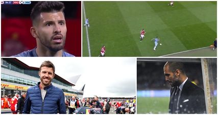 Michael Carrick proves himself an unlikely speed demon by outpacing Sergio Aguero