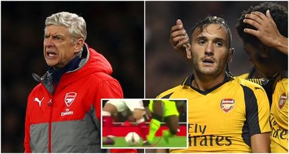 Arsene Wenger blasts “deliberate kick” that leaves Lucas Perez out injured for lengthy spell