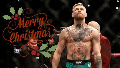 This is the only Conor McGregor Christmas jumper in the world…and it’s going to charity auction