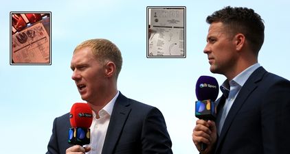 Did Paul Scholes draw a coffin around Jose Mourinho’s name in his match notes?