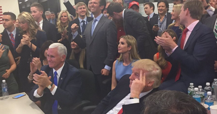 People have noticed one disturbing thing about this photo of Trump’s election celebrations