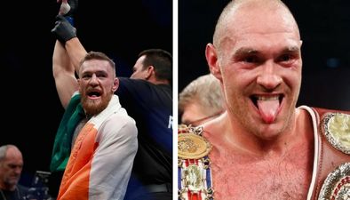 Tyson Fury had a cheeky dig at Conor McGregor after his historic UFC victory