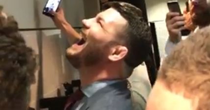 You can’t even take a leak in peace when you’re a UFC champion. Just ask Michael Bisping