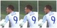 Watch Jamie Vardy’s mannequin celebration after diving header for England