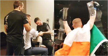 WATCH: Dressing room footage shows how Conor McGregor prepared for UFC history