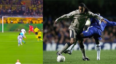 Former Northampton Town man recreates a Ronaldinho classic against Dortmund