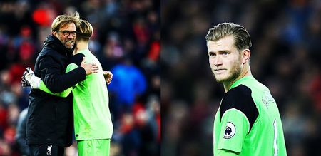 This Loris Karius goal kick was quite possibly a Premier League first