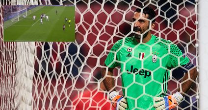 Gigi Buffon must really hate his defenders after conceding this goal