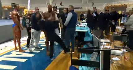 Furious bodybuilder slaps judge after losing competition