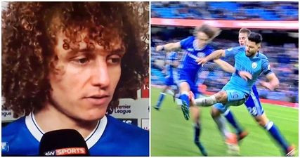 David Luiz’s response to Sergio Aguero’s red card tackle was unqualified class