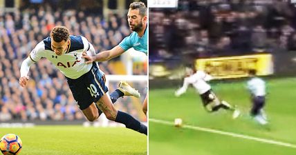 Rival fans rage as Delle Ali is awarded a penalty for this ‘challenge’ against Swansea