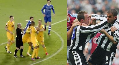 These two Preston players are sent off for fighting each other during loss at Sheffield Wednesday