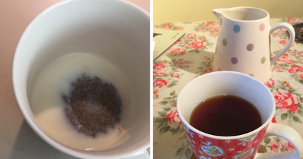 Does the milk go in first or last in a cup of tea?