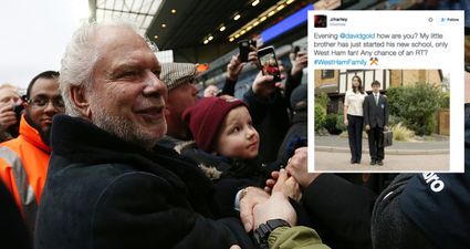 West Ham co-owner David Gold falls for the oldest Twitter trick in the book