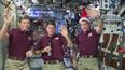 Astronauts on the International Space Station send a Christmas message back home