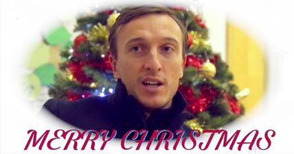 Mark Noble could not look more fed up in West Ham’s Christmas message if he tried