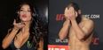 Did UFC ring girl Arianny Celeste score a low blow on Johny Hendricks at weigh-ins?