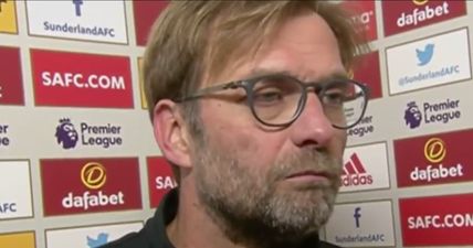 Jurgen Klopp is not happy