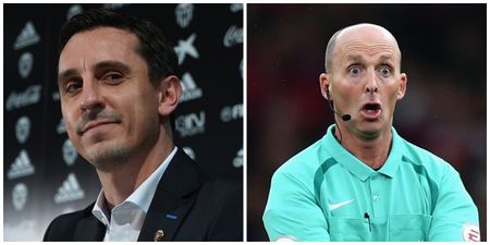 Gary Neville sticks up for Mike Dean and says his treatment was “disgraceful”