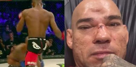 Six months after Michael Venom Page’s flying knee fractured his skull, Evangelista Santos retires