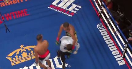 Referee in DeGale v Jack title fight was almost knocked down by a stray punch