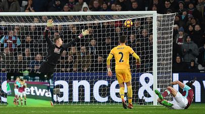 Andy Carroll celebrated his West Ham wondergoal by lifting up three teammates at once