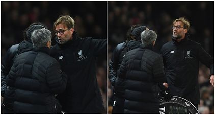 Jose Mourinho reveals what was said during his fiery touchline dispute with Jurgen Klopp