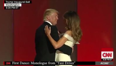 Donald Trump’s first dance as president with wife Melania couldn’t be more awkward