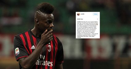 Mario Balotelli accuses rival fans of making monkey noises during Nice game