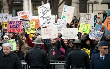 Women all over the world are turning out in protest against Donald Trump