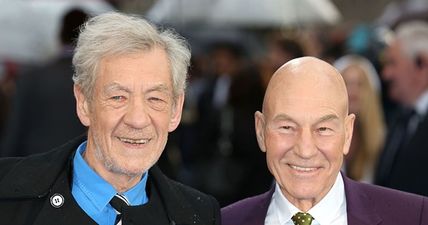 Sir Ian McKellen had the best placard at the Women’s March in London yesterday