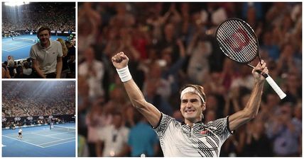 This guy sneaked his way into the Australian Open final and bagged himself an amazing seat