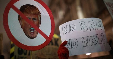 Thousands of people across Britain join protests to oppose Trump’s travel ban