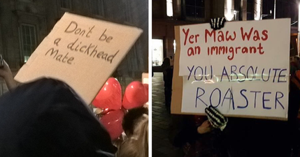 The UK anti-Trump protests had some brilliantly British signs