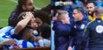 Leeds and Huddersfield managers sent off in bizarre touchline scuffle