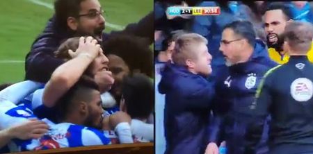 Leeds and Huddersfield managers sent off in bizarre touchline scuffle