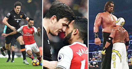 Everyone finds Theo Walcott picking a fight with Harry Maguire absolutely hilarious